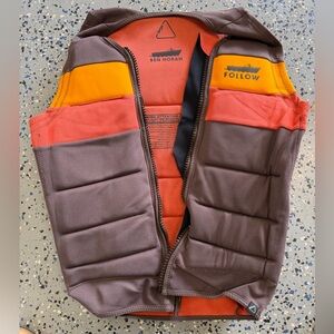 Follow wake board vest. Ben Horan Brown and Orange Vest size LARGE